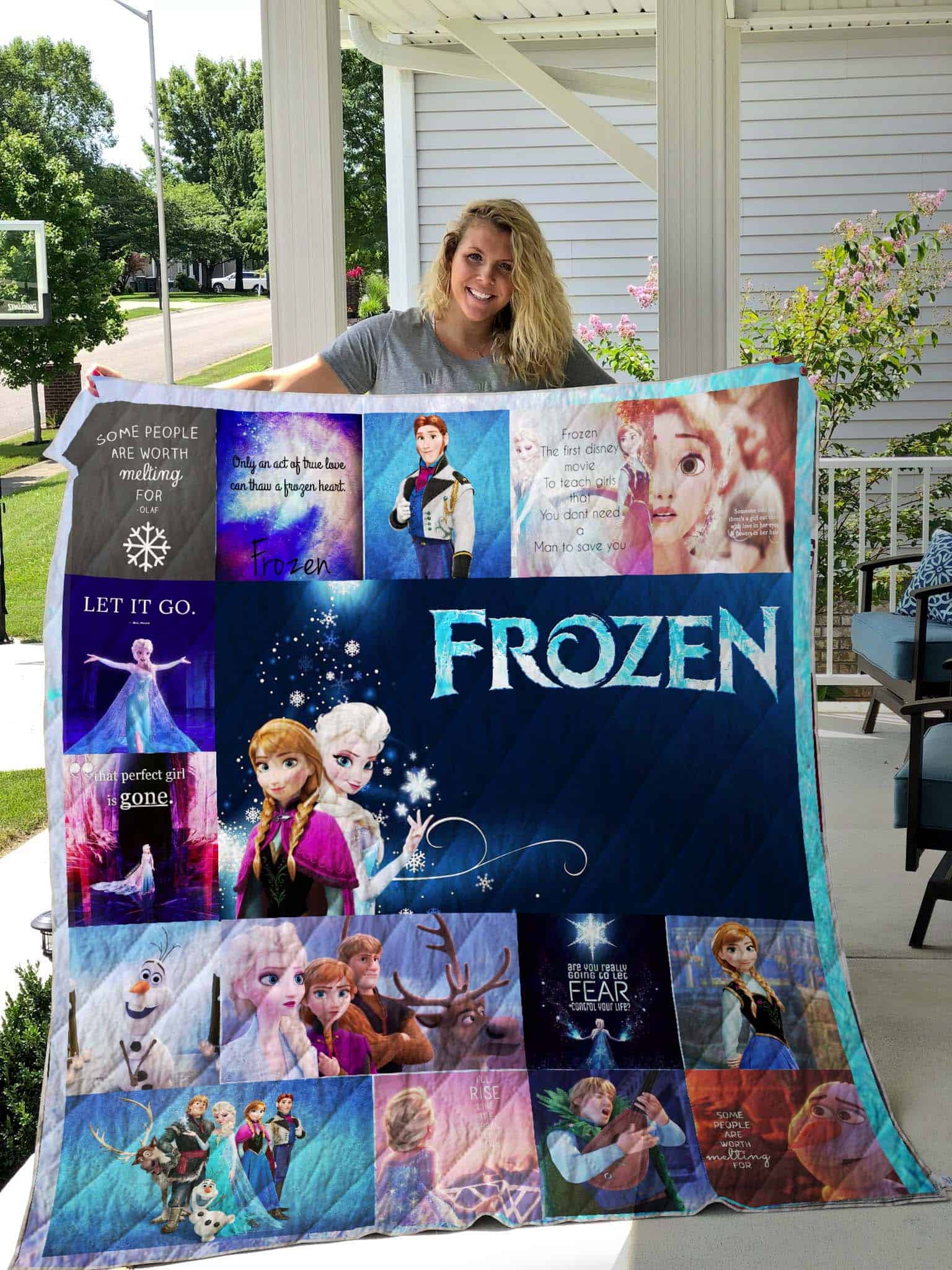 frozen disney quilt blanket 0357