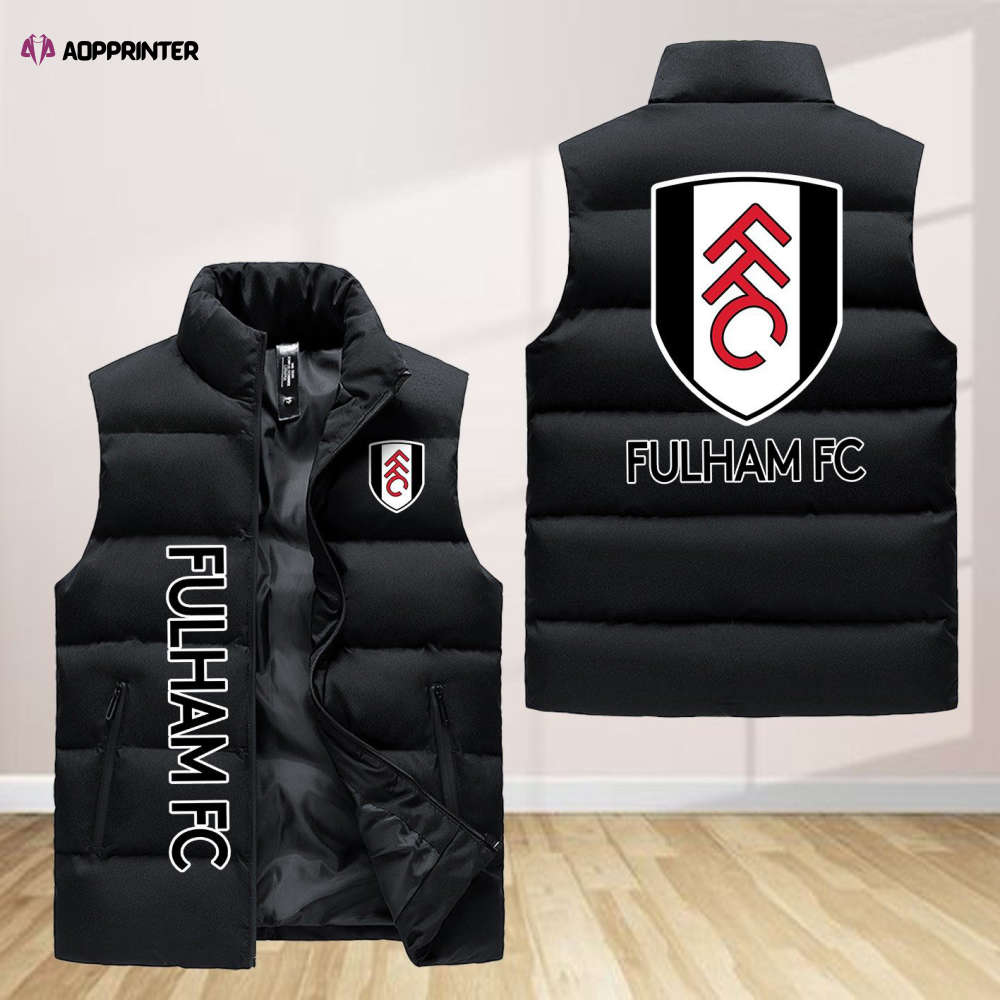 fulham f c sleeveless puffer jacket custom for fans spj0586