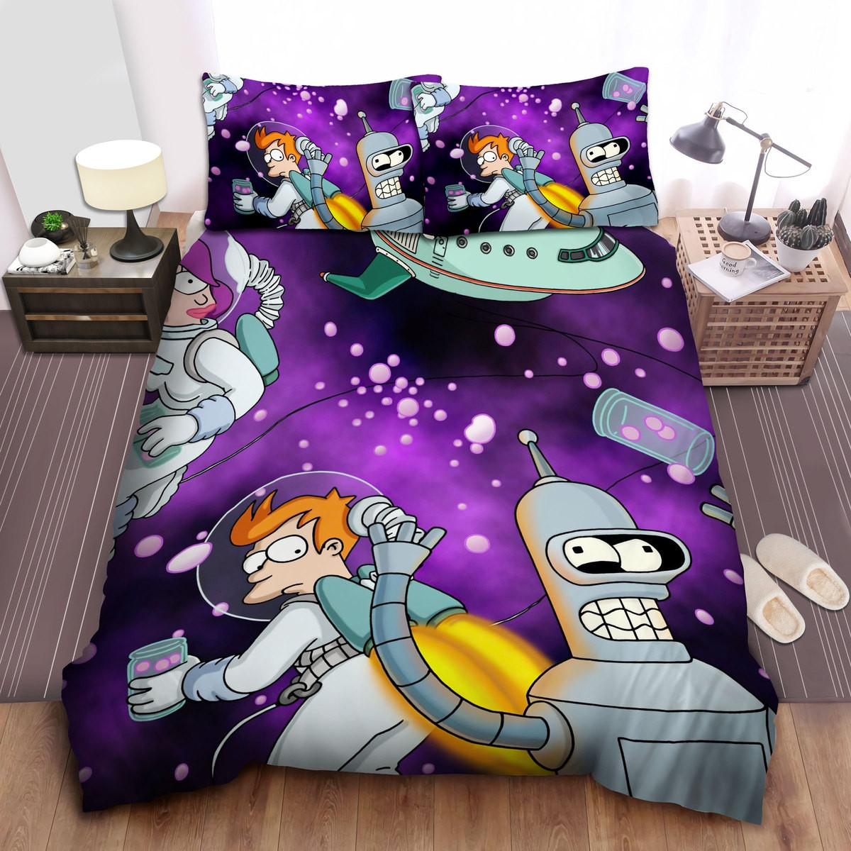 futurama violet space duvet cover bedroom sets comfortable bedding sets g1in6