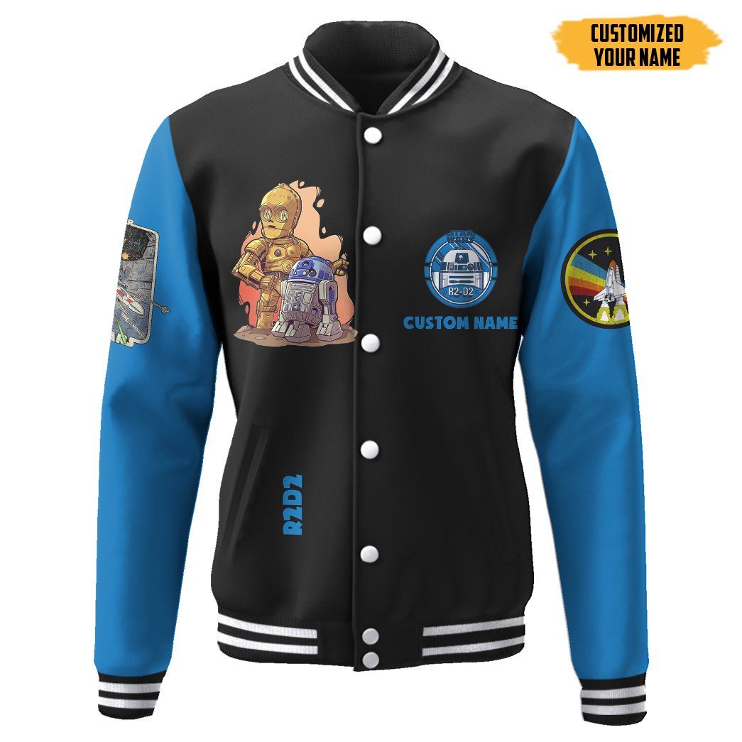 gearhuman 3d star wars r2d2 custom name baseball jacket gk210147 baseball jacket baseball jacket xs 860738