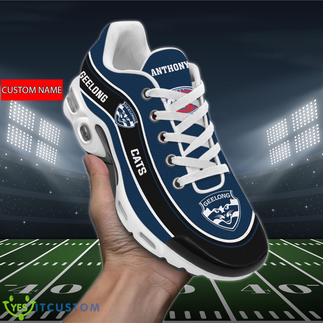 geelong cats air cushion sports shoes custom name for fans