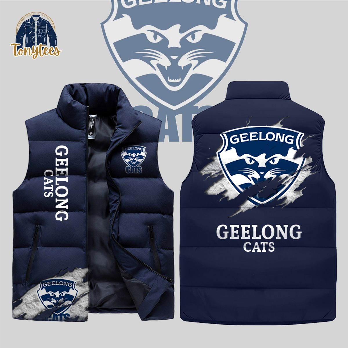 geelong football club cats afl sleeveless jacket 1 cxuvg