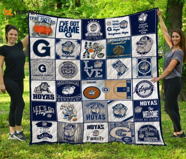 georgetown hoyas 1 quilt blanket for fans home decor gift 1 1