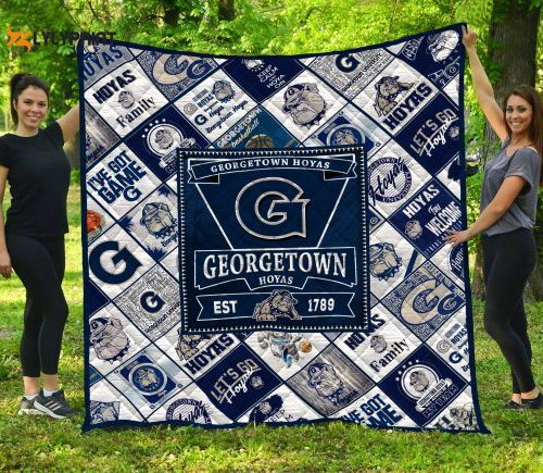 georgetown hoyas 2 quilt blanket for fans home decor gift 500x435 1