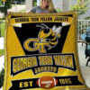 georgia tech yellow jackets 3 quilt blanket for fans home decor gift