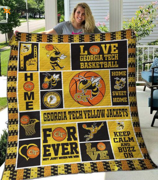 georgia tech yellow jackets 4 quilt blanket for fans home decor gift