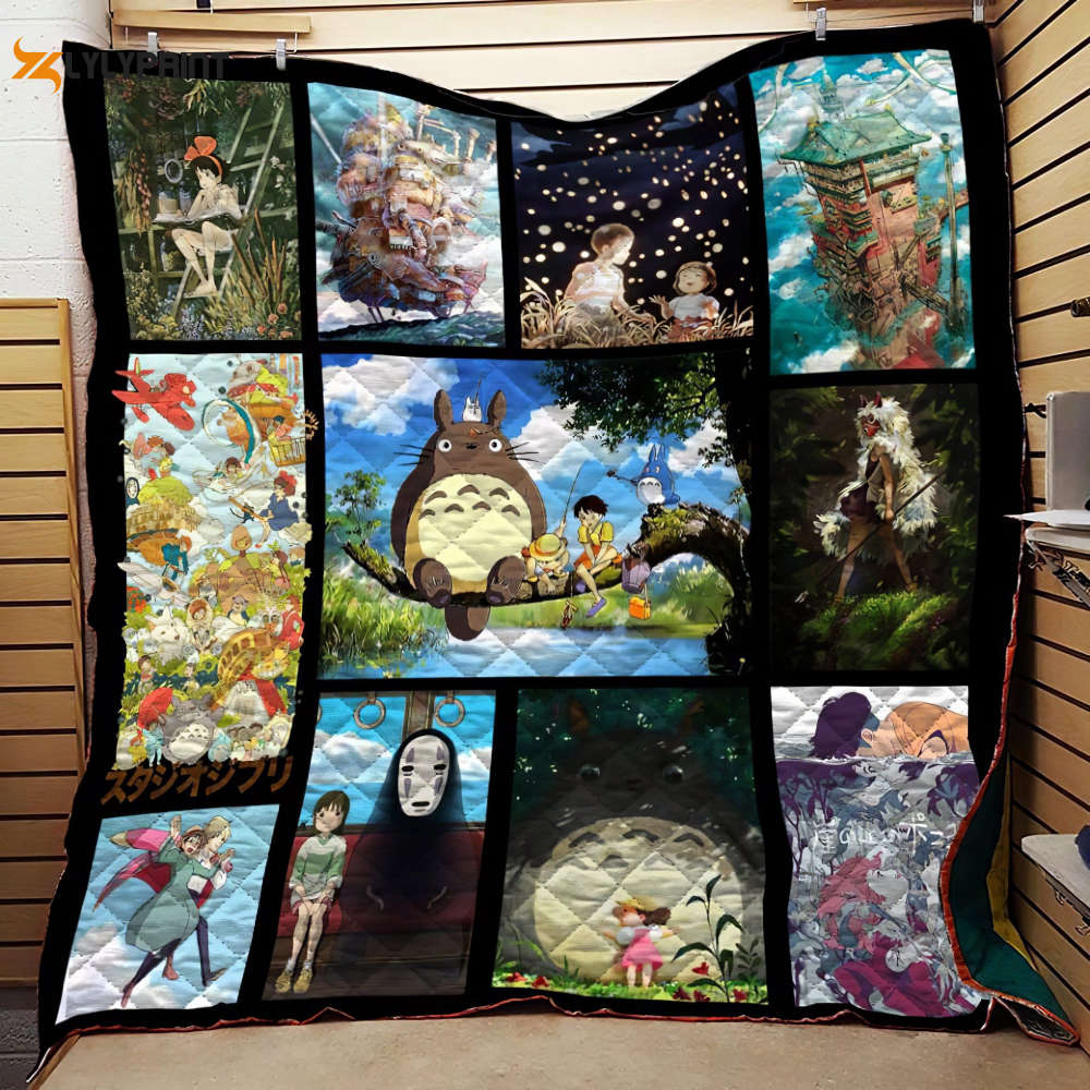 ghibli 3 quilt blanket for fans home decor gift