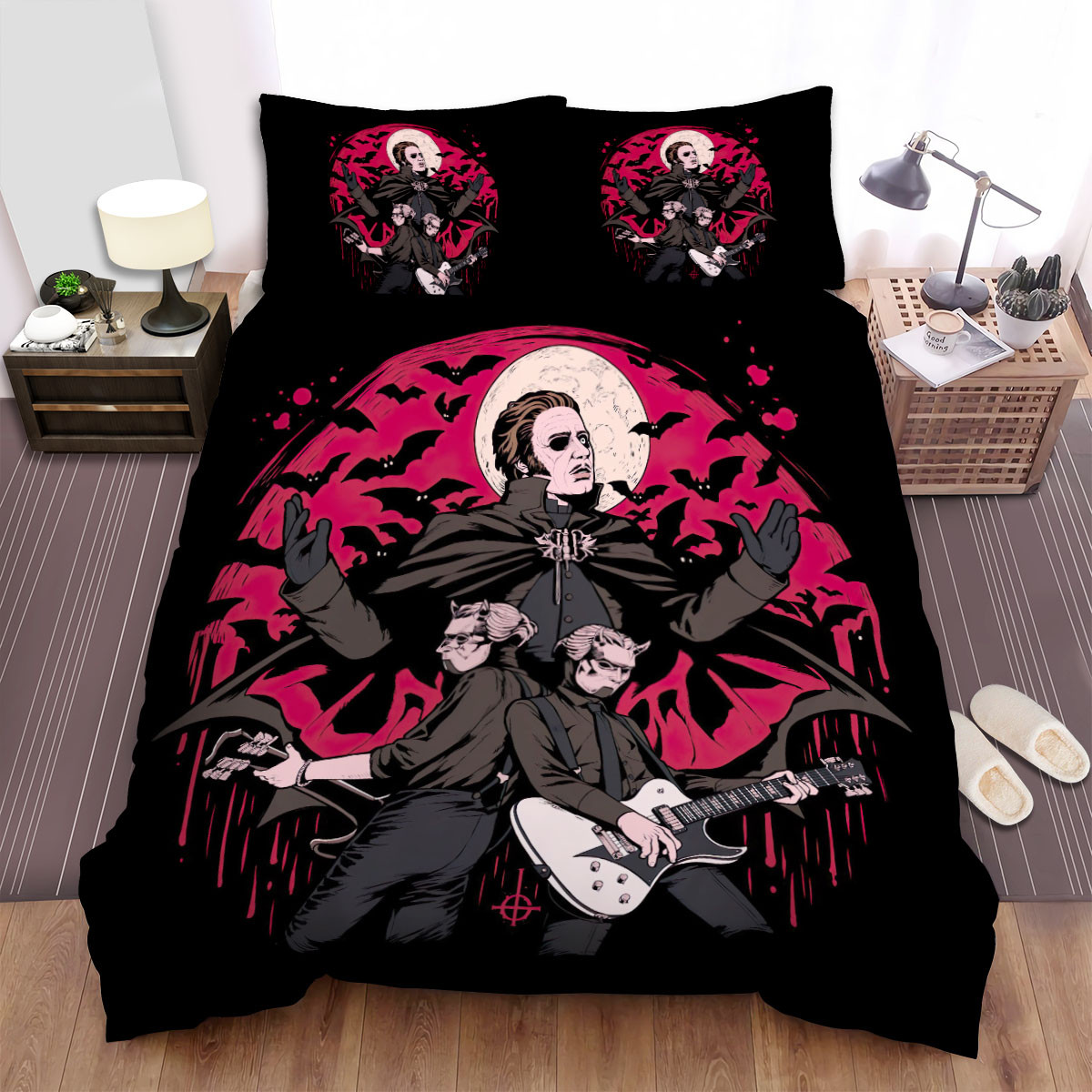 ghost music band and the bats duvet cover bedroom sets comfortable bedding sets ejuvp