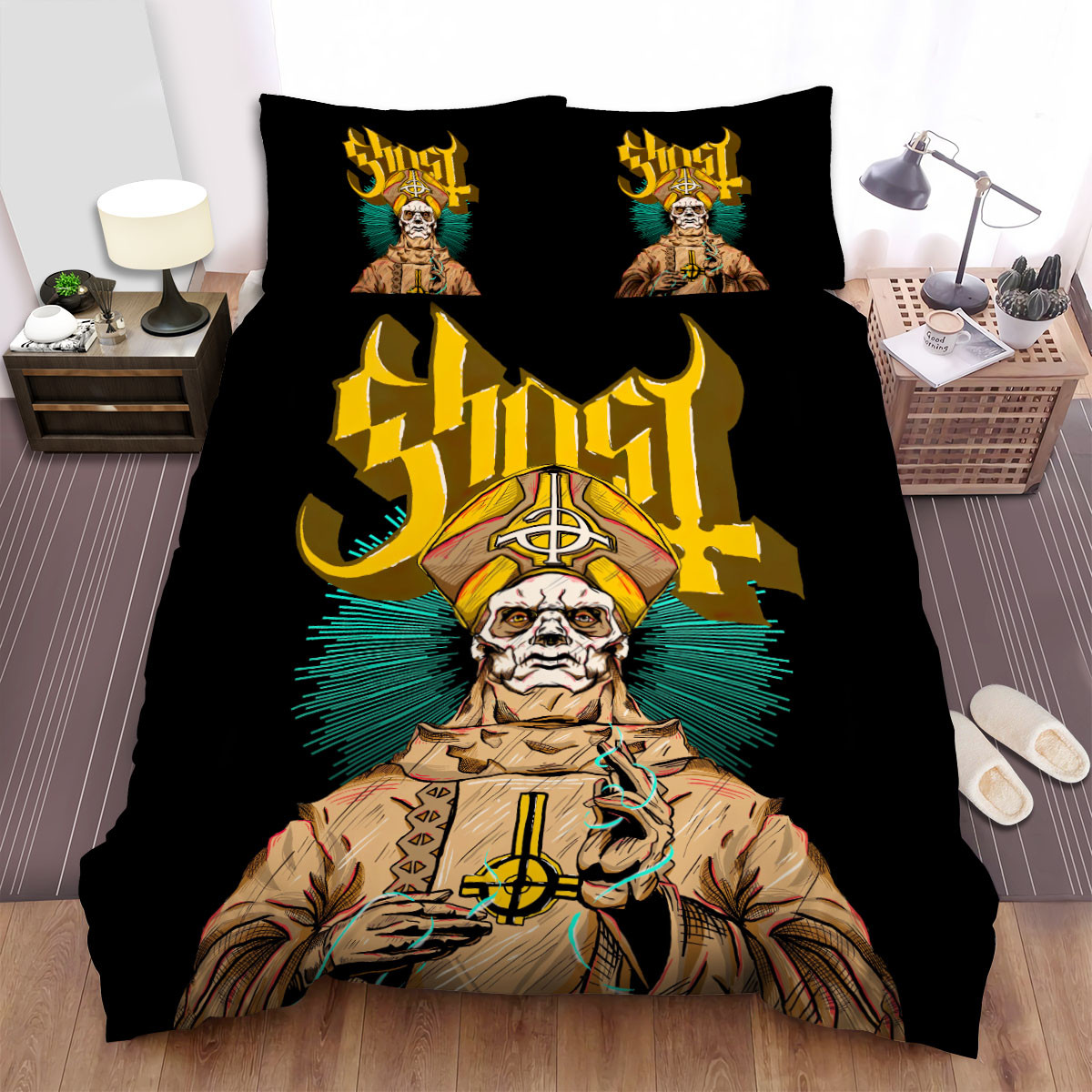 ghost music band in yellow dress duvet cover bedroom sets comfortable bedding sets boefa