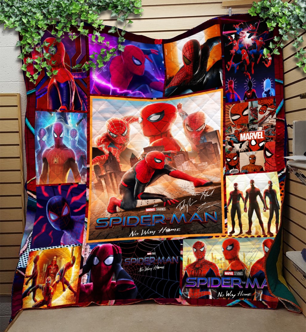 gift for fans personalized spiderman no way home quilt blanket f1cak