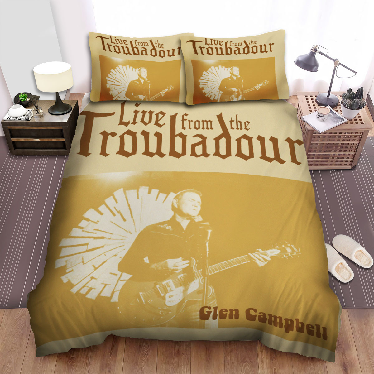 glen campbell live from the troubadour bed sheets spread comforter duvet cover bedding sets zb32c