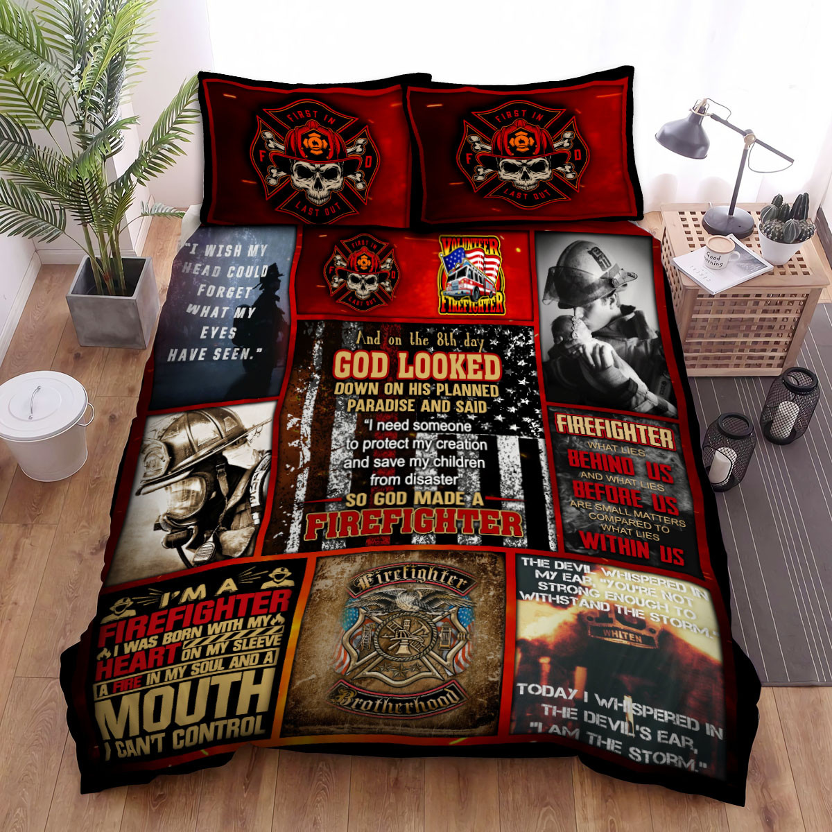 god made a firefighter duvet cover bedroom sets comfortable bedding sets 7vna2