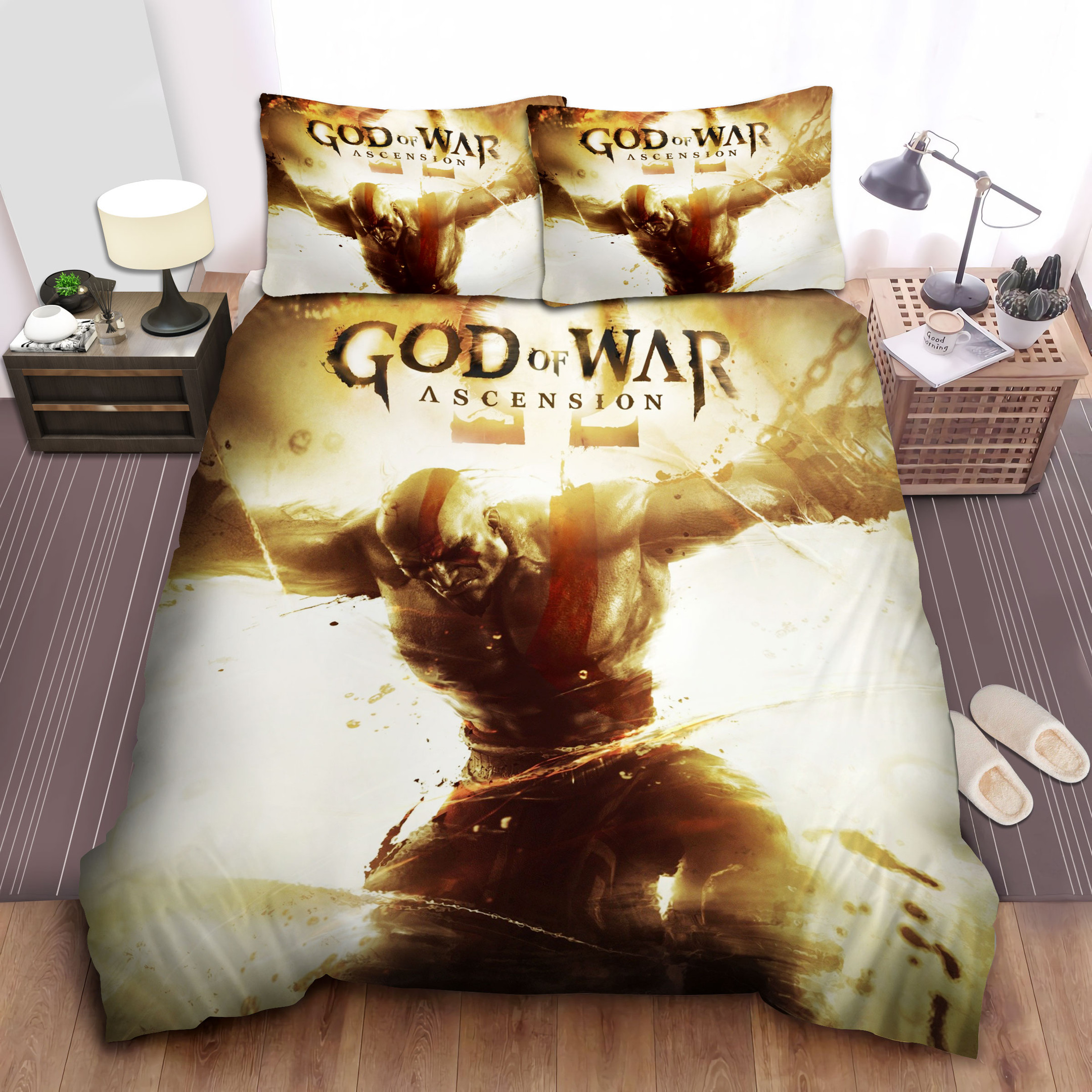 god of war ascension kratos is chained bed sheets spread comforter duvet cover bedding sets dszmd