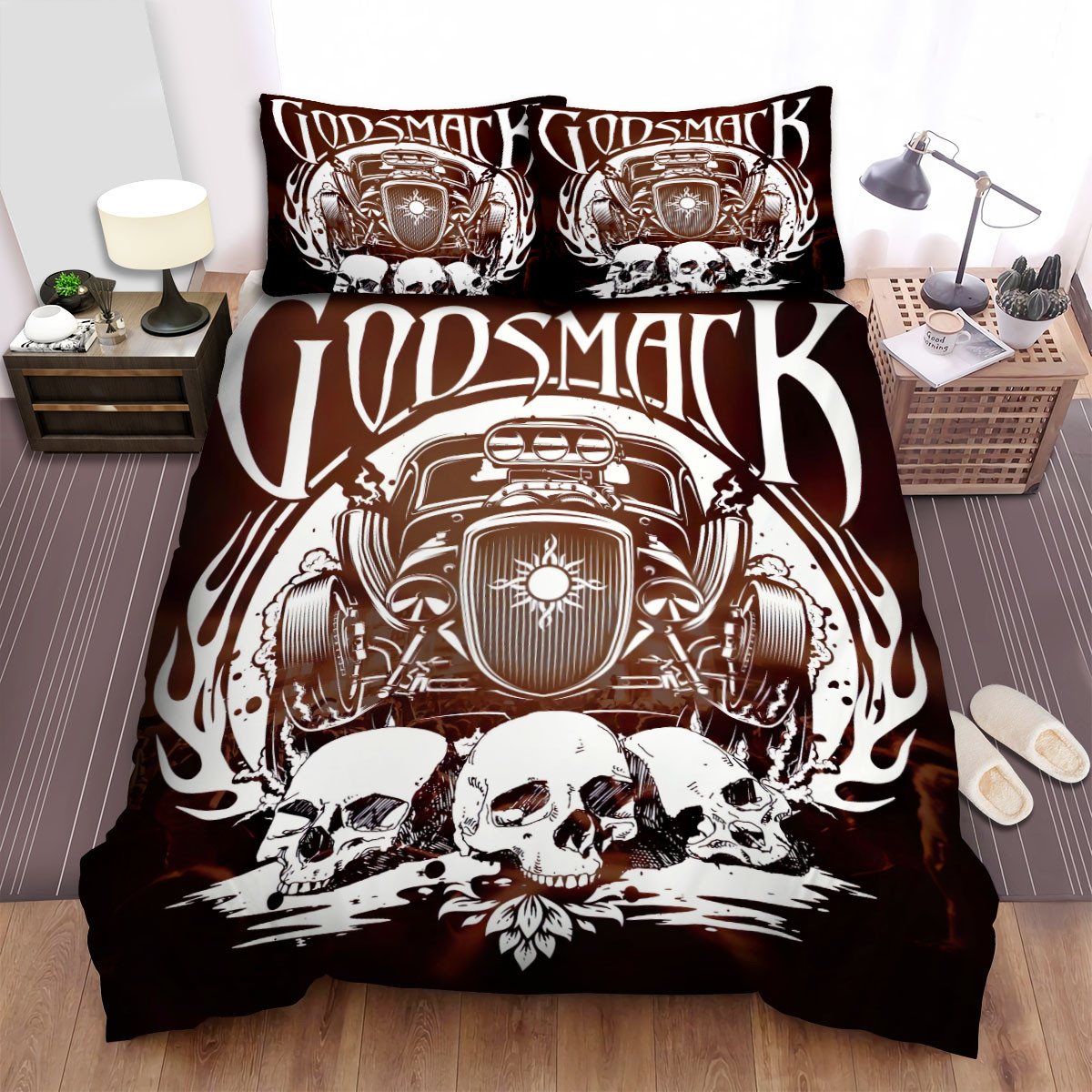 godsmack symbol skull duvet cover bedroom sets comfortable bedding sets 1mpst