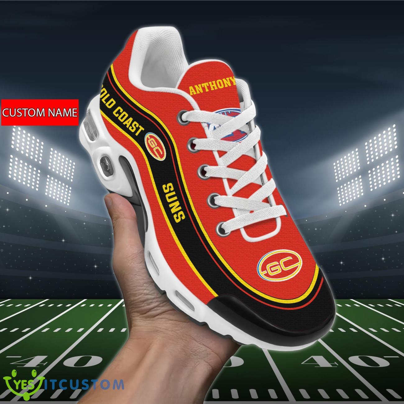 gold coast suns air cushion sports shoes custom name for fans