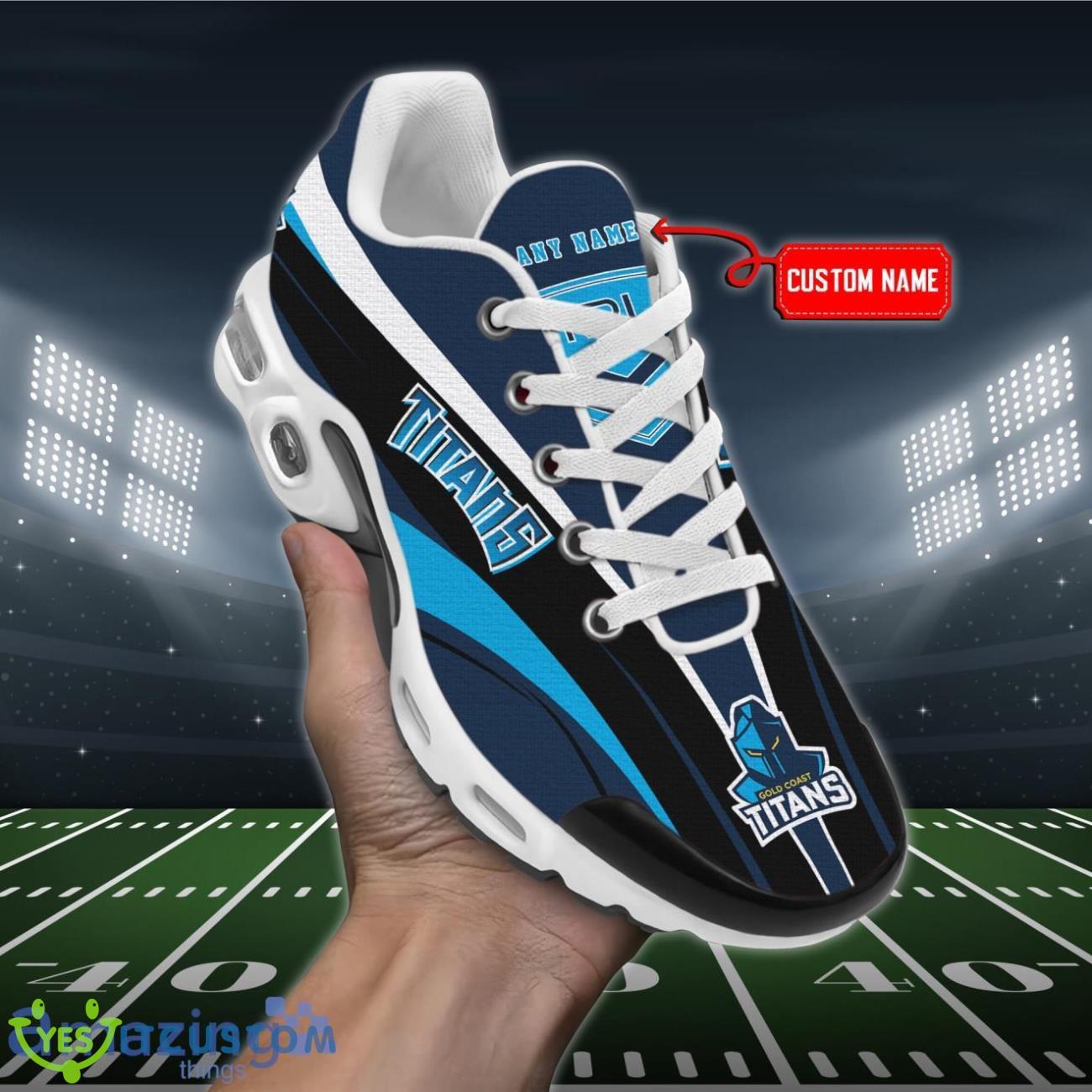 gold coast titans premium air cushion sport shoes custom name for real fans