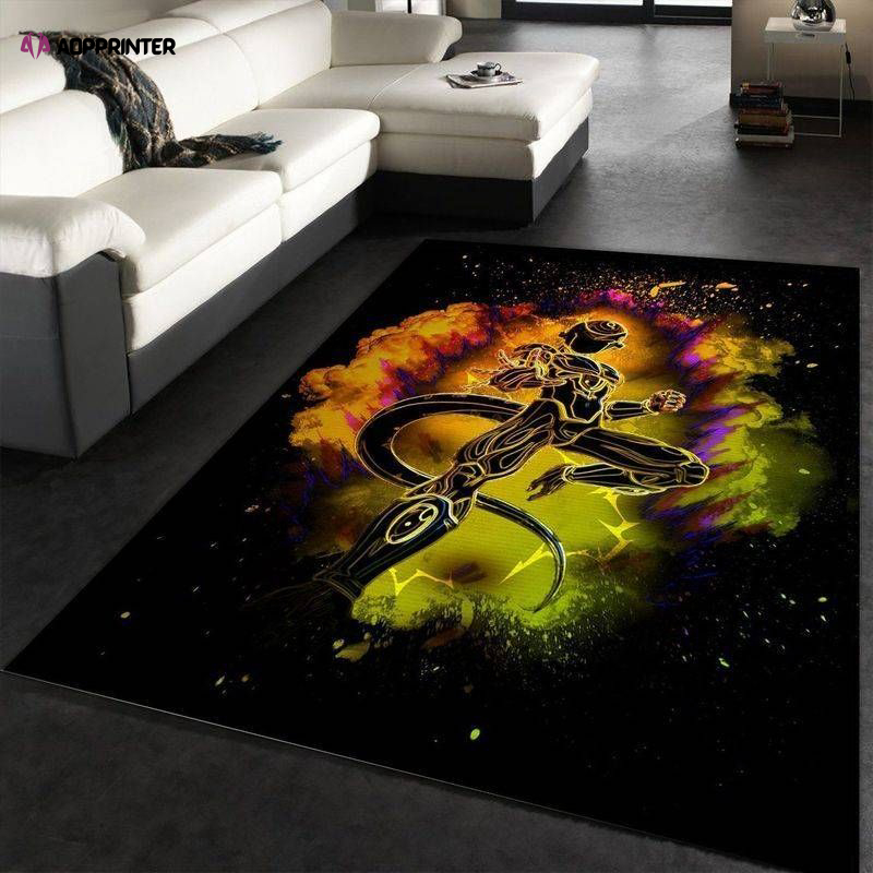 golden frieza dragon ball rug living room floor decor fan gifts