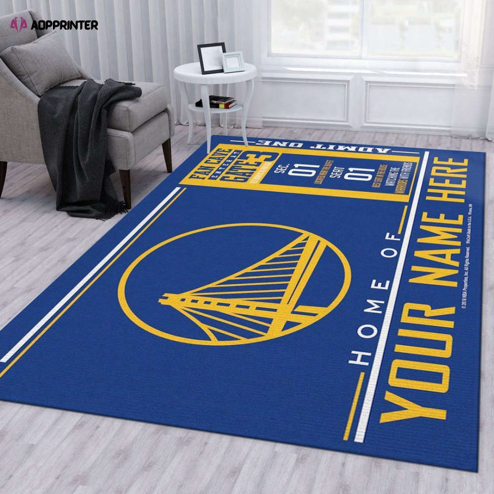 golden state warriors rug living room floor decor fan gifts