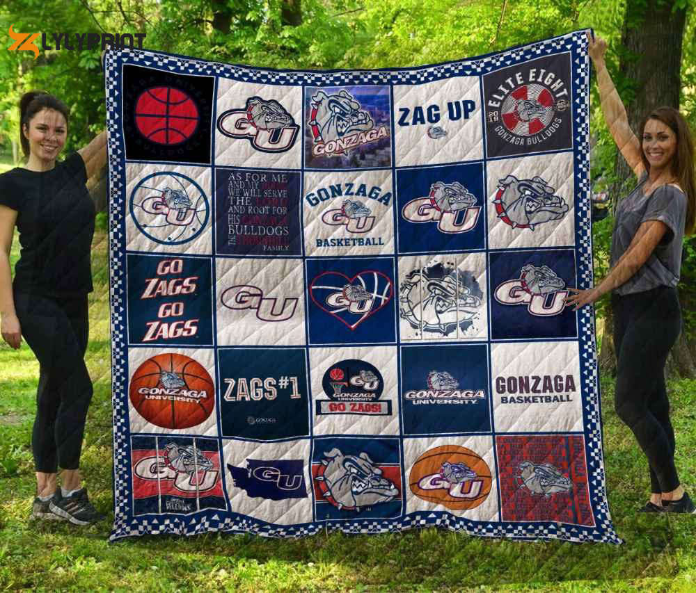 gonzaga bulldogs 1 quilt blanket 1