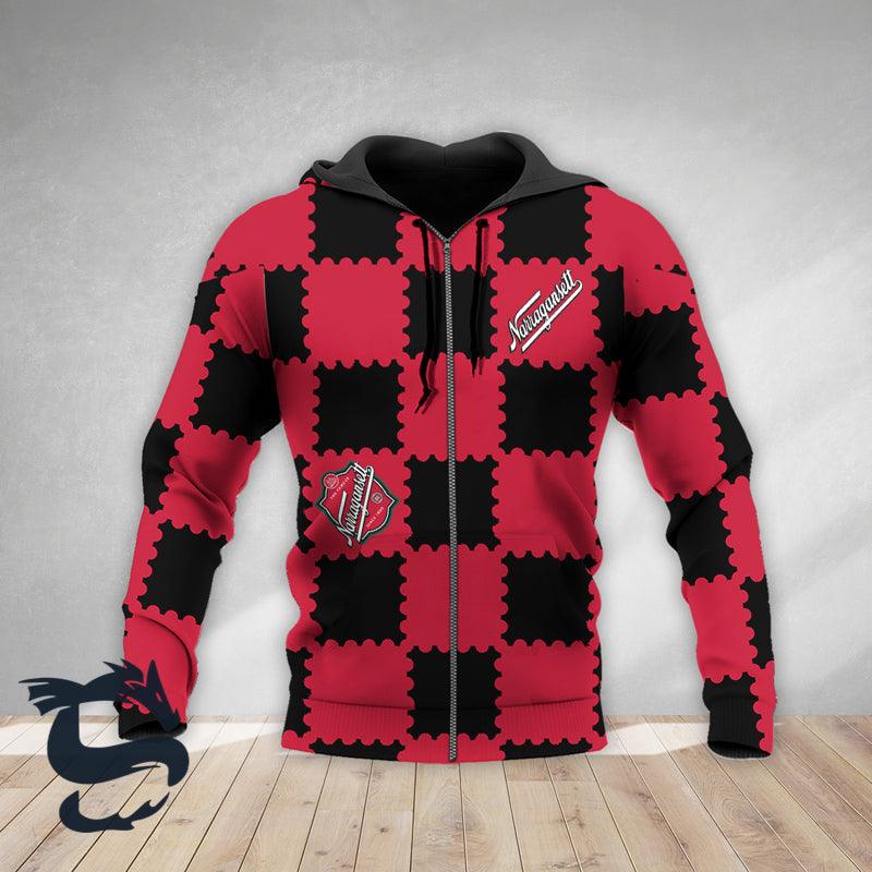 gorgeous gingham narragansett beer hoodie and zip hoodie santa joker 2 1600x