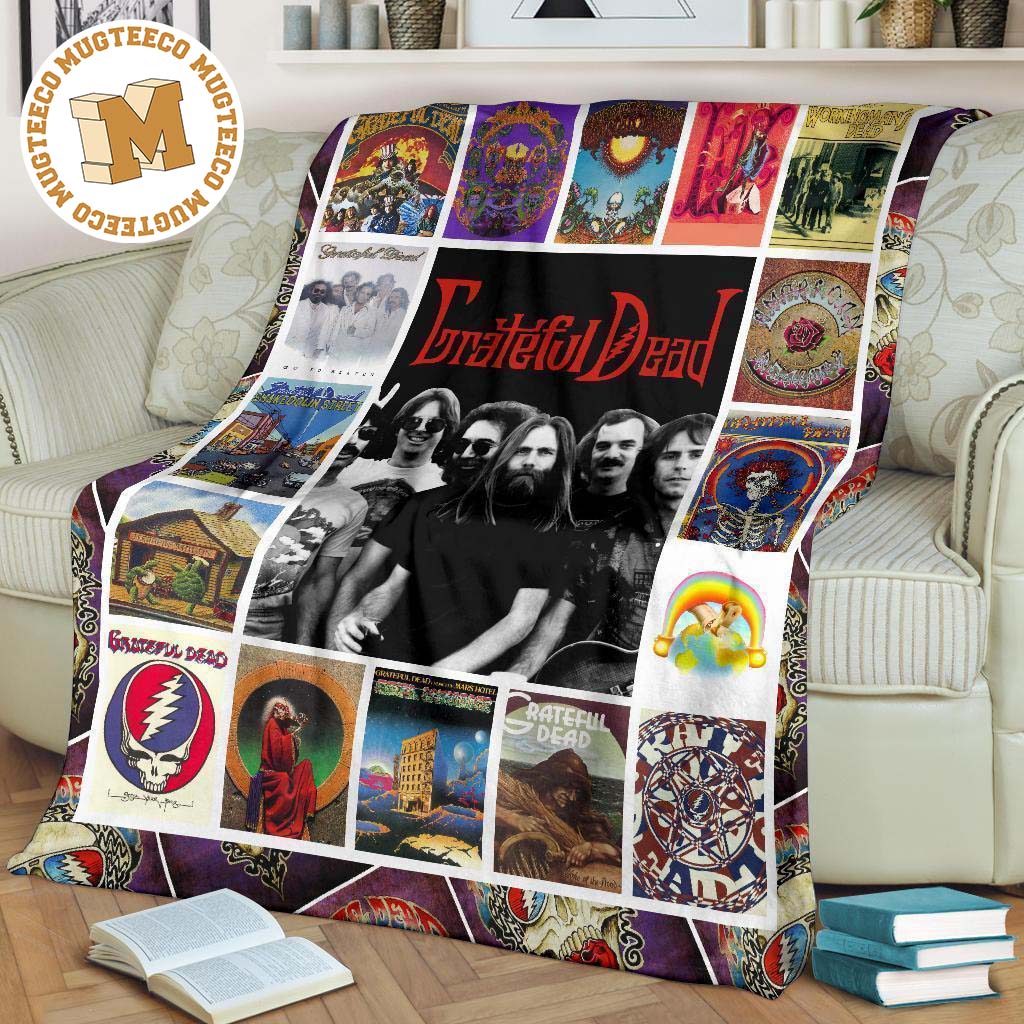 grateful dead fleece blanket music band fan gift idea vesr3