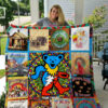 grateful dead quilt blanket for fans home decor gift 1e