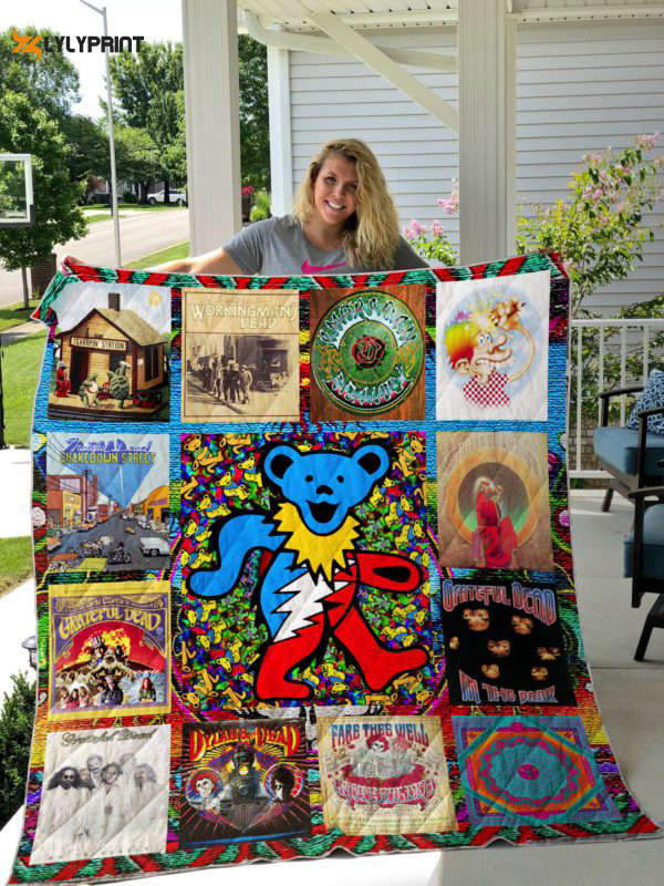 grateful dead quilt blanket for fans home decor gift