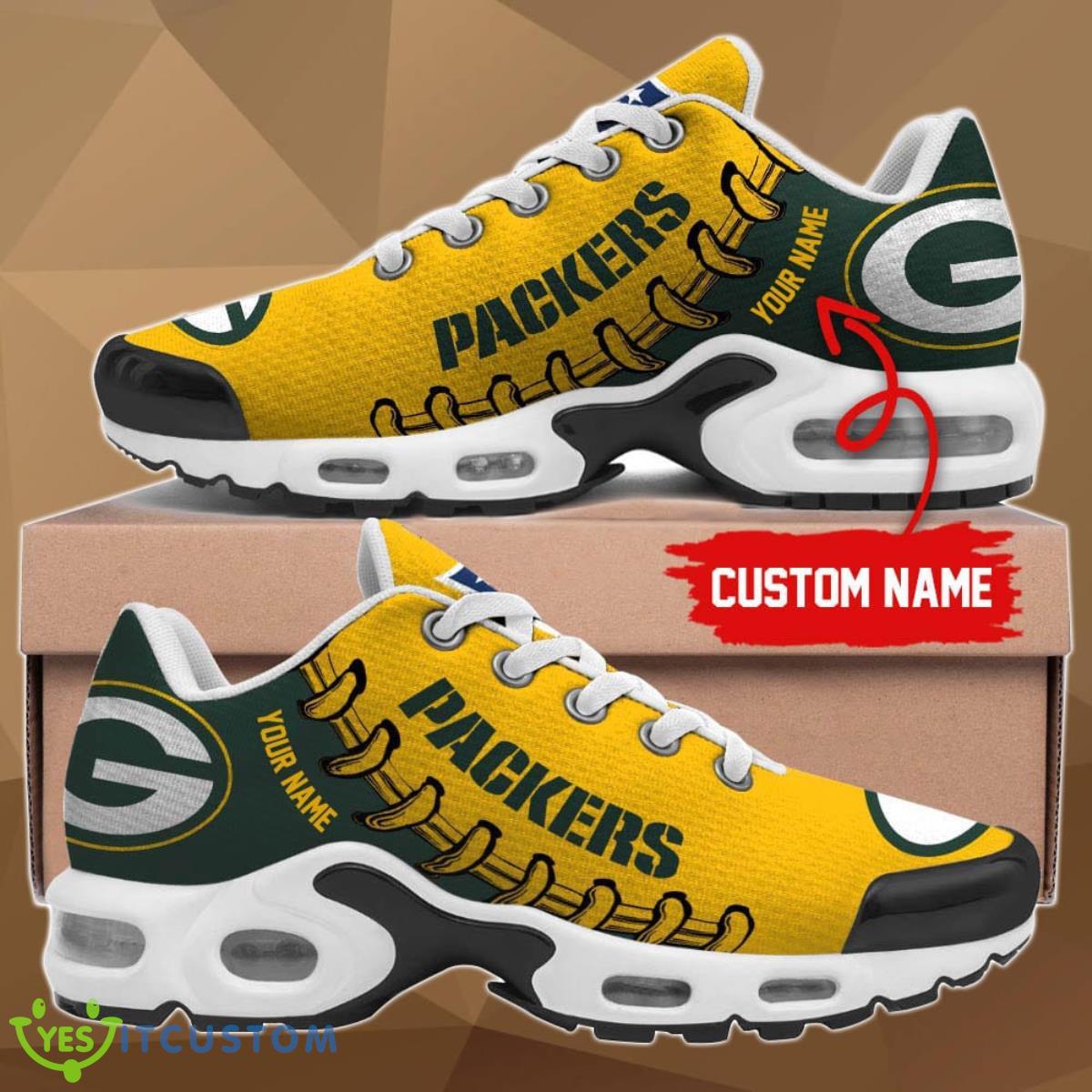 green bay packers air cushion sports shoes custom name for fans