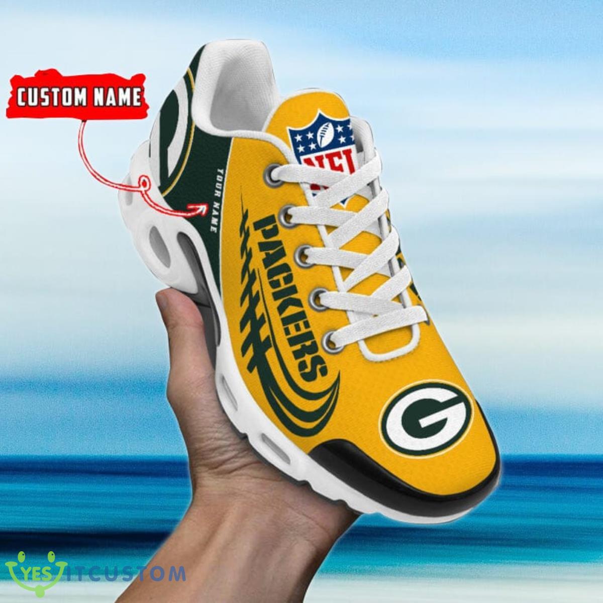 green bay packers custom name air cushion sports shoes