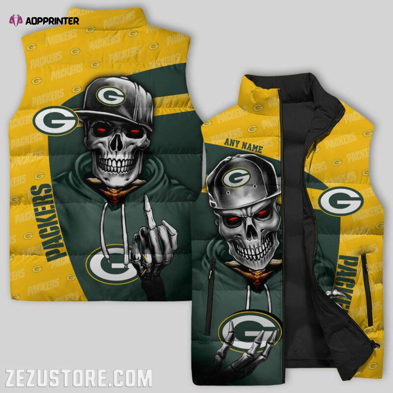 green bay packers nfl sleeveless puffer jacket custom for fans gifts 11