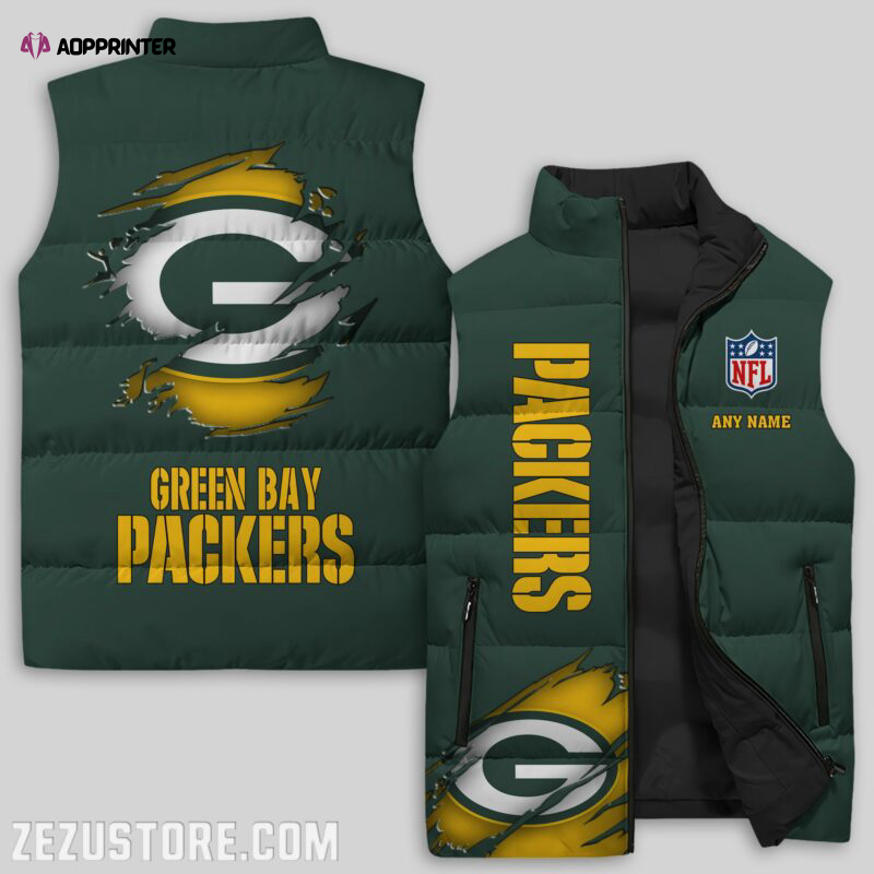 green bay packers nfl sleeveless puffer jacket custom for fans gifts 7