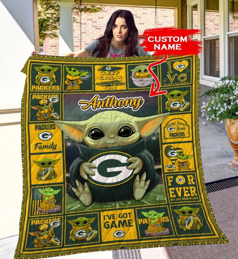 green bay packers personalized premium quilt bg14 cyjps