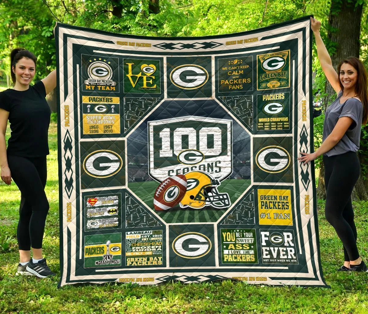 green bay packers premium quilt dkocv