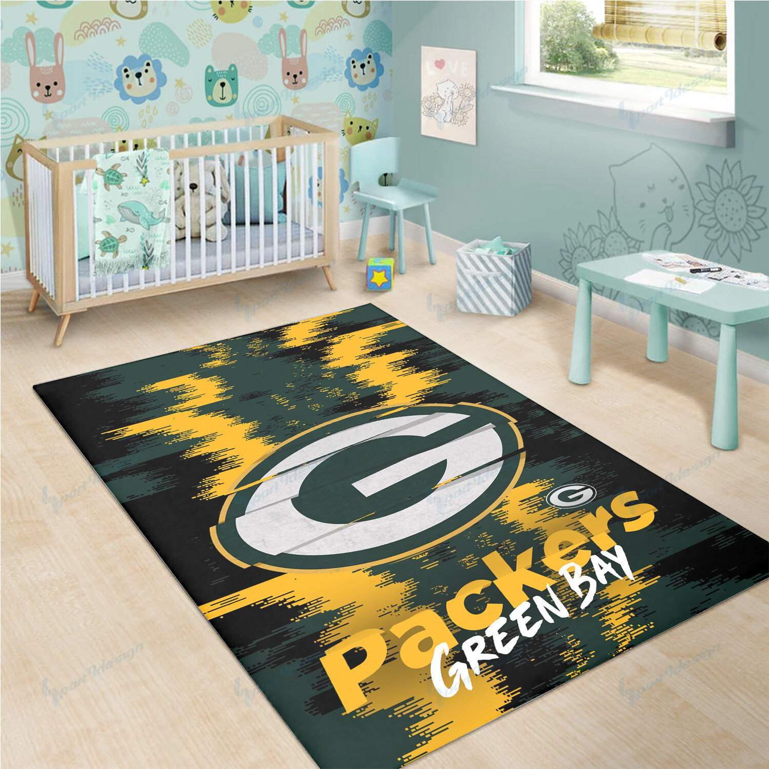 green bay packers premium rectangle rug 17 qwexv