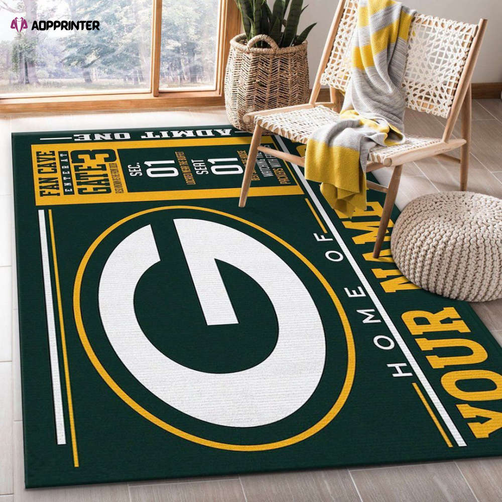 green bay packers rug living room floor decor fan gifts 9