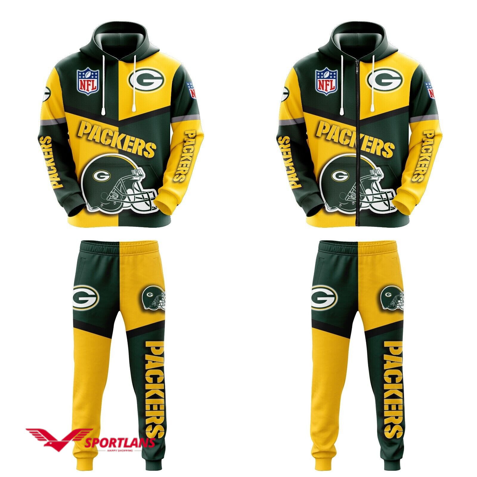green bay packers nfl personalized combo hoodie2C zip hoodie and joggers for nfl fans tmhj22011012 3v2himtbpe