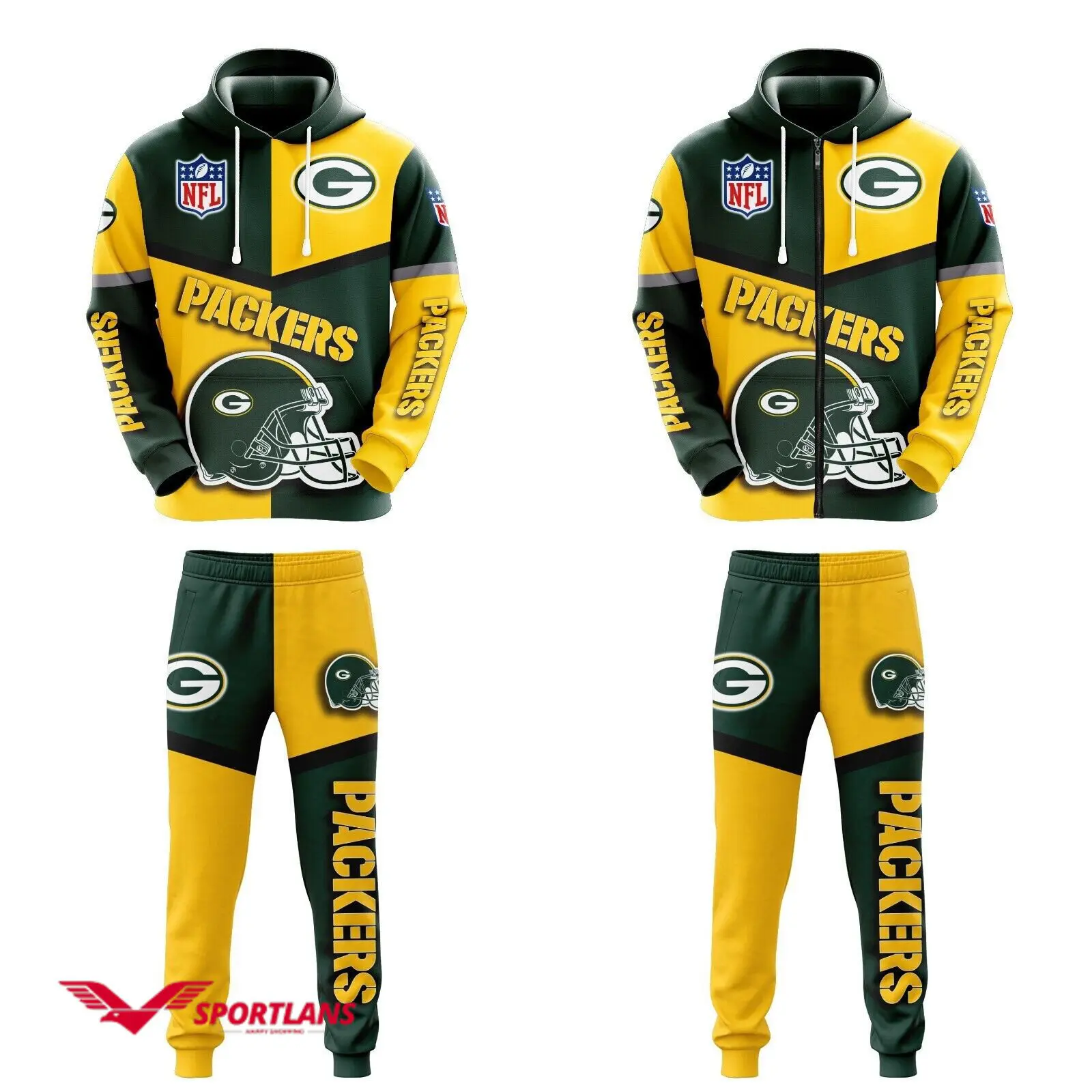 green bay packers nfl personalized combo hoodie2C zip hoodie and joggers for nfl fans tmhj22011012 3v2himtbpe