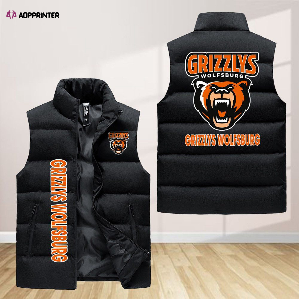 grizzlys wolfsburg sleeveless puffer jacket custom for fans gifts