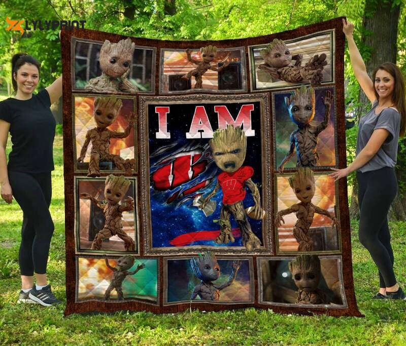 groot western bulldogs 3d customized quilt blanket