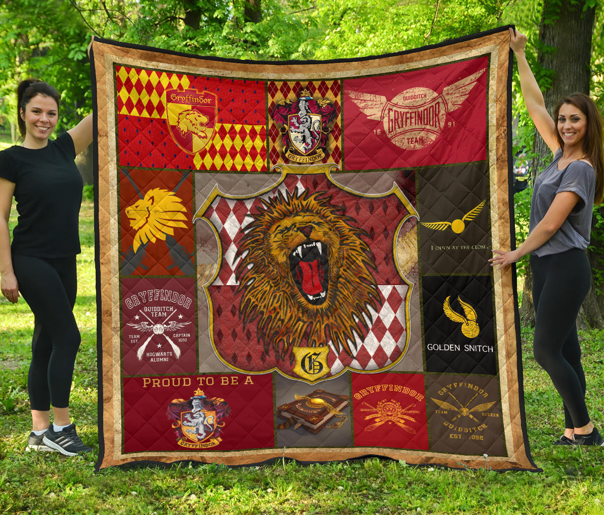 gryffindor house harry potter premium quilt blanket movie home decor custom for fans qcvda