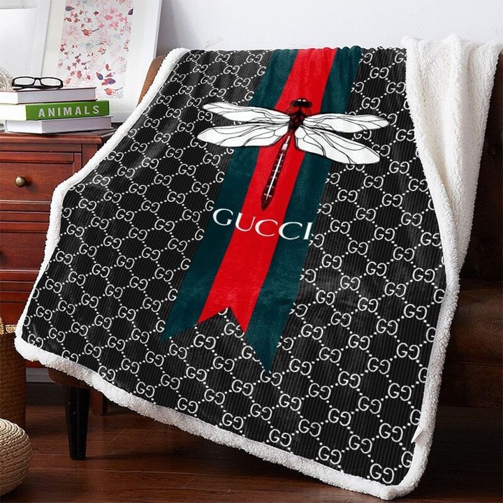 gucci dragonfly black limited editition fleece blankets 010 jufg6