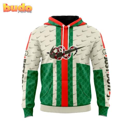 gucci nike just do it green beige unisex hoodie outfit for men women luxury brand clothing 20230919102631077