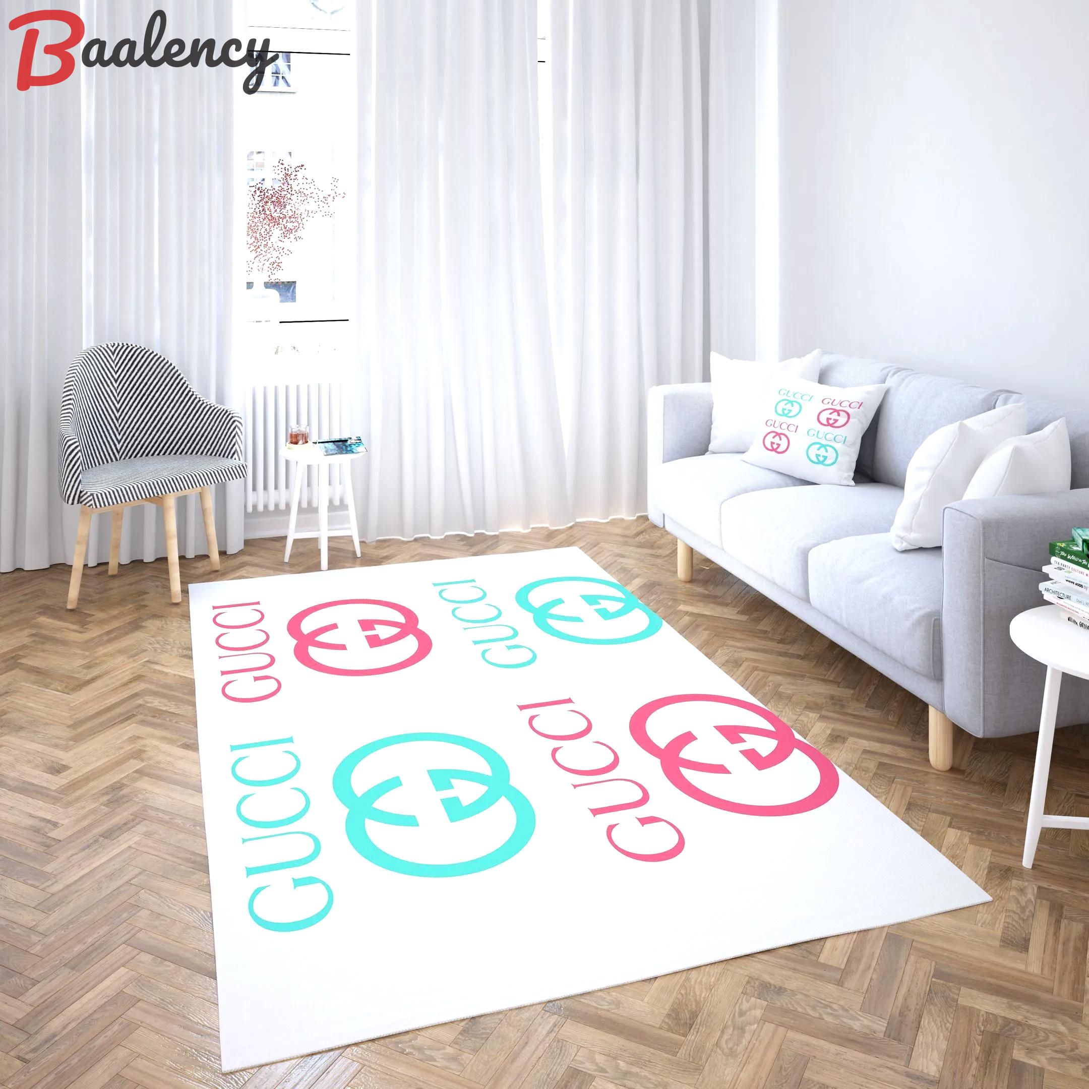 gucci white logo type 897 upgrade your living room with luxury home decor area carpets floor decor door mats and hot gift items with style a high end fashion brand rectangle rug 20240521102830358