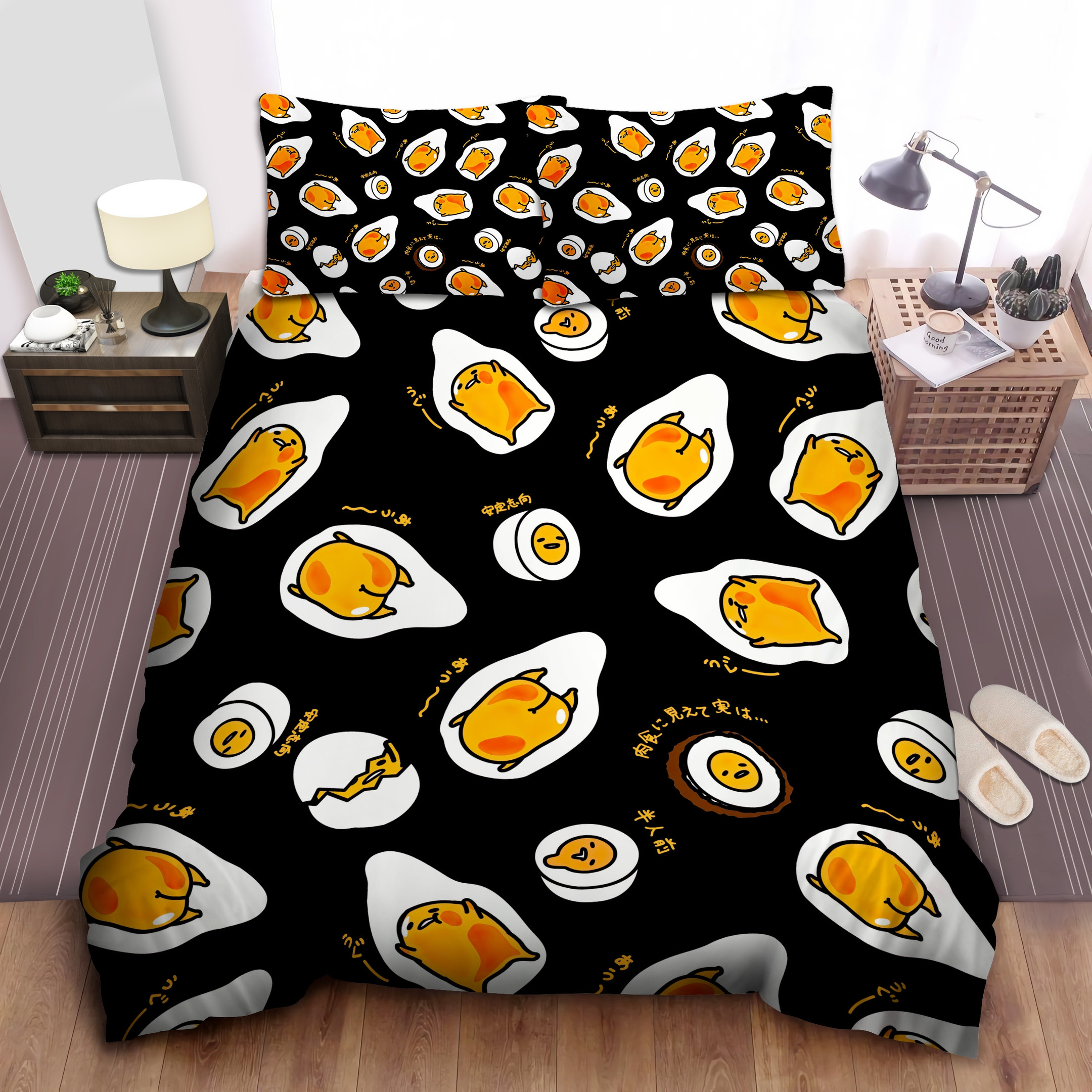 gudetama bedding sets comforter duvet cover bed sheets in various egg shapes 9emm0