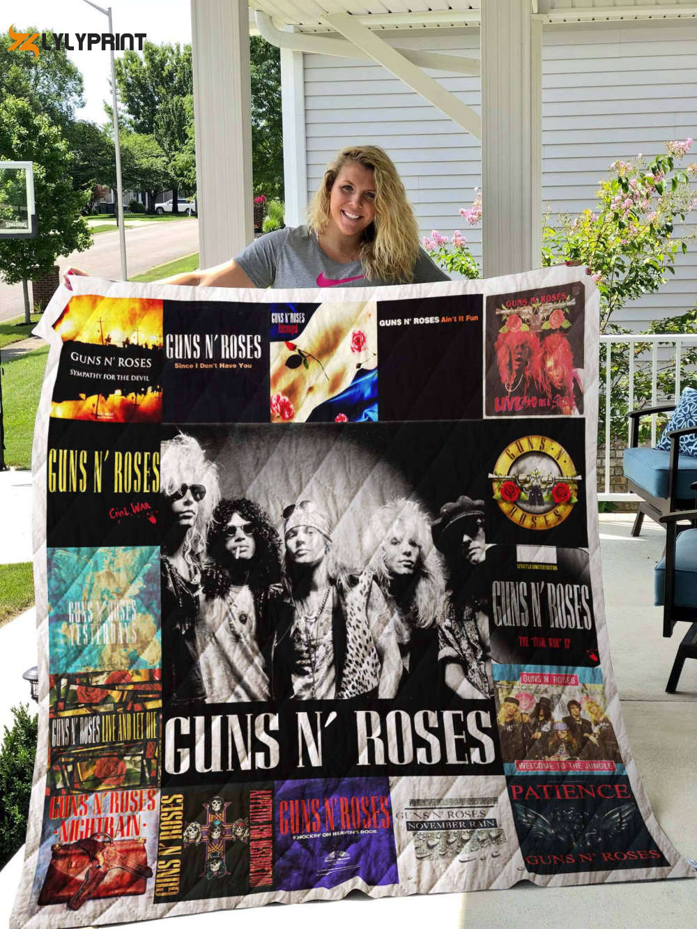 guns n roses quilt blanket 2