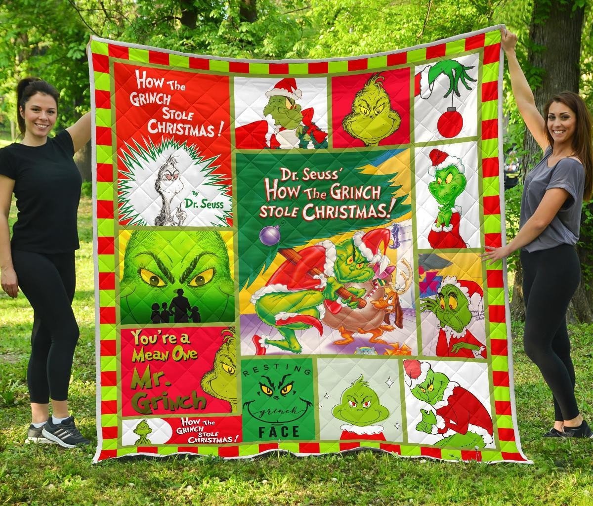 hallmark fleece christmas movie grinch blanket 1y4il