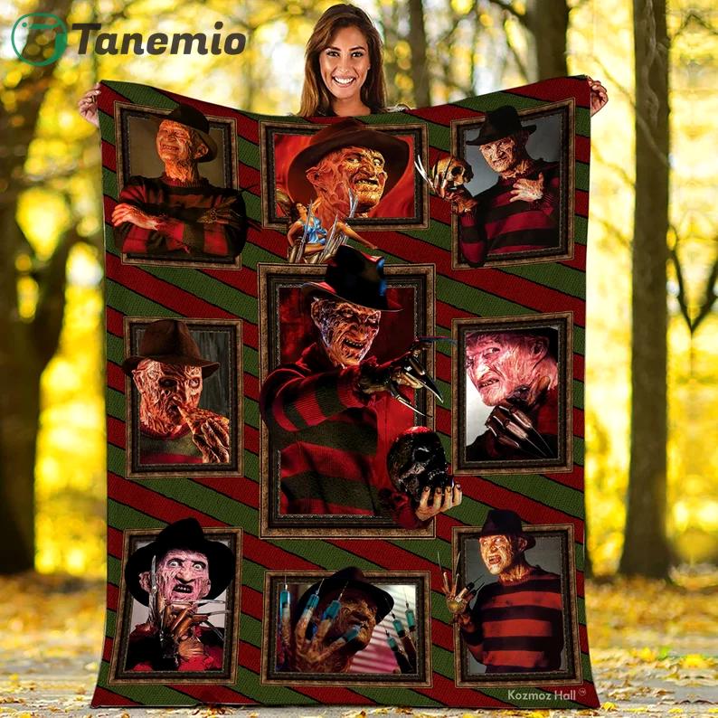 halloween decorations a nightmare on elm street fleece blanket freddy krueger blanket horror movie blanket halloween gifts christmas gifts birthday gifts quilt blanket 20230929112233265