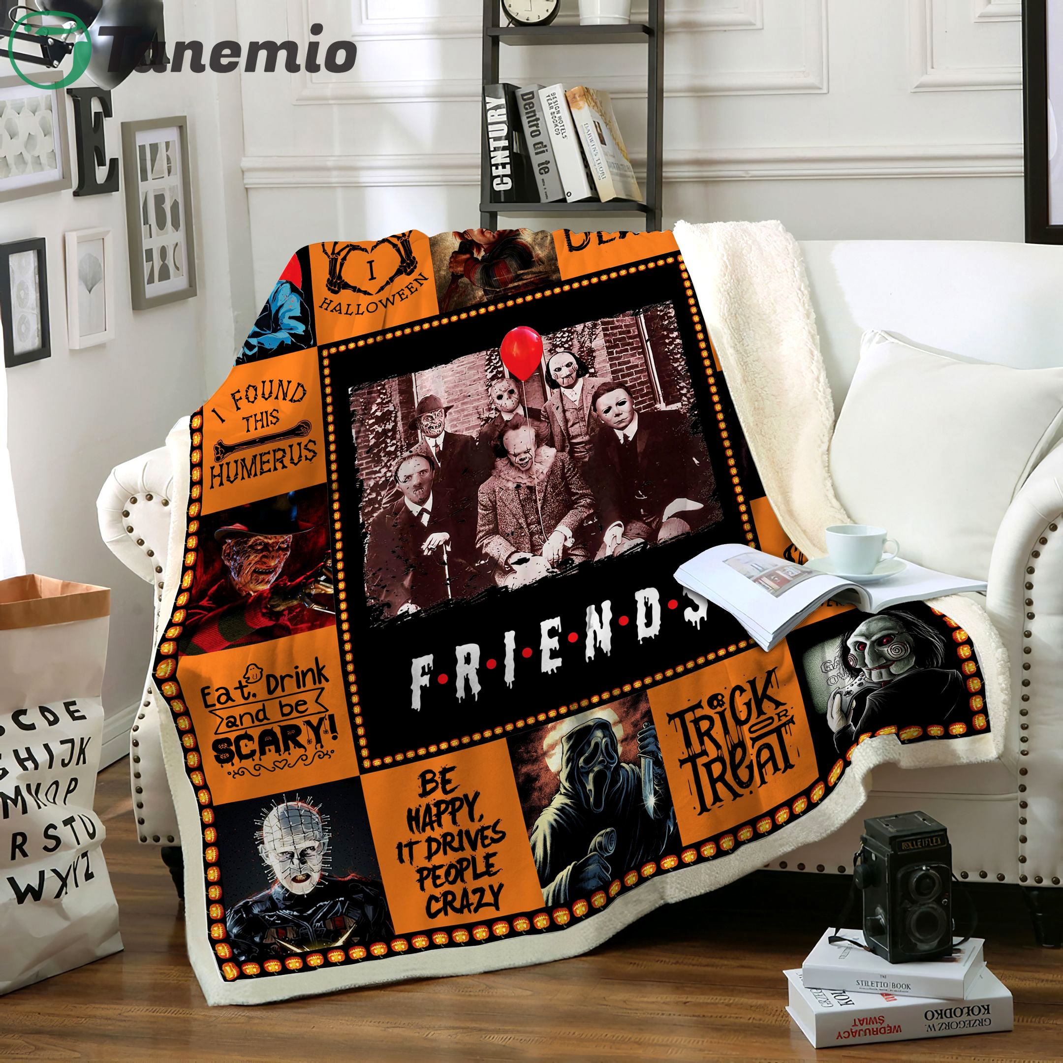 halloween decorations friends horror halloween fleece blanket quilt fan made all season 3d quilt blanket 20230927120006457