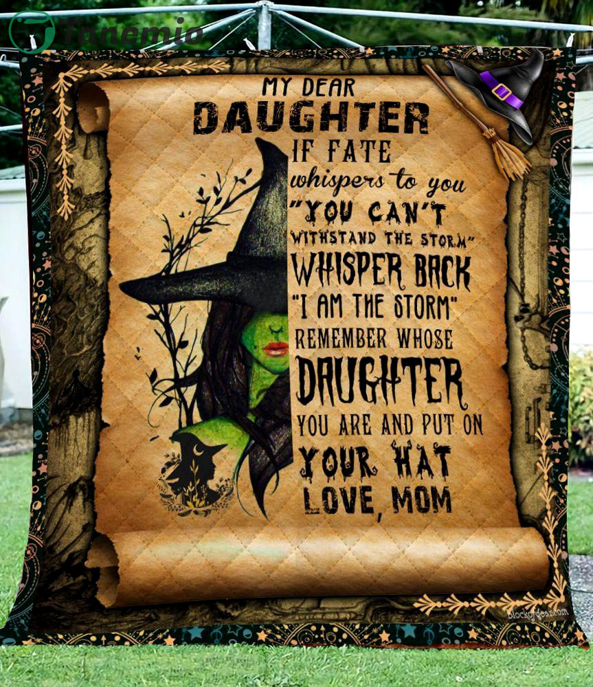 halloween decorations green witch blanket moms gift for daughter put on your hat quilting presents for halloween birthday quilt blanket 20231011074006055