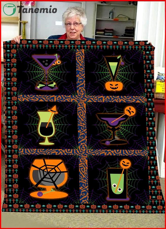 halloween decorations halloween wine gift fleece blanket quilt blanket quilt blanket 20231005070903154